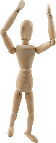wooden artist mannequin energetic pose transparent design - Download Free Stock Videos Pikwizard.com