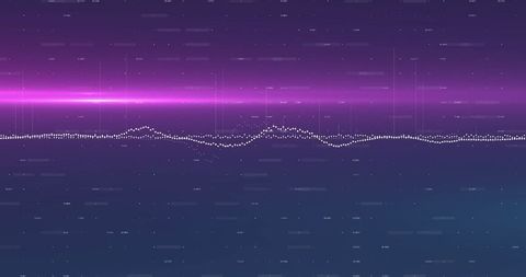 Futuristic Digital Waves on Gradient Background Interface