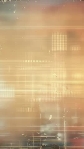 Vertical video shifting glitch grid pulsing gold and blue for futuristic tech backgrounds