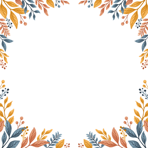 Flat Design Autumn Frame with Stylized Leaves on Transparent Background - Download Free Stock Videos Pikwizard.com