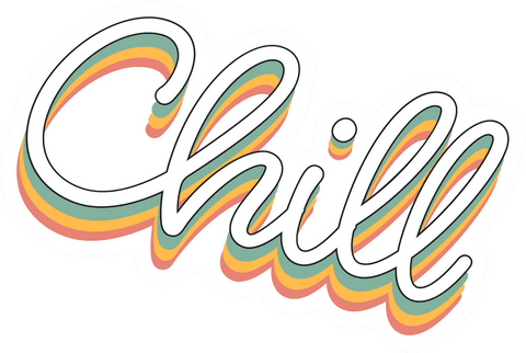 Vintage Chill Typography with Colorful Shadow on Transparent Background - Download Free Stock Videos Pikwizard.com