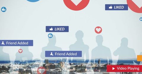 Digital Social Networking Over Urban Landscape - Download Free Stock Images Pikwizard.com