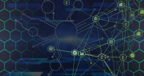 Digital Abstract Connectivity Hexagonal Network Grid - Download Free Stock Images Pikwizard.com