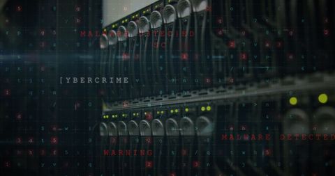 Cyber Attack Warning on Server Room Background - Download Free Stock Images Pikwizard.com