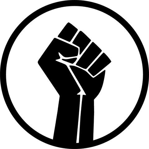 silhouette black fist inside bold circular border on transparent canvas - Download Free Stock Videos Pikwizard.com