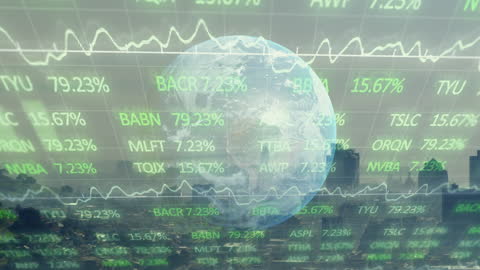 Digital Animation of Global Financial Data with Planet Earth's Background