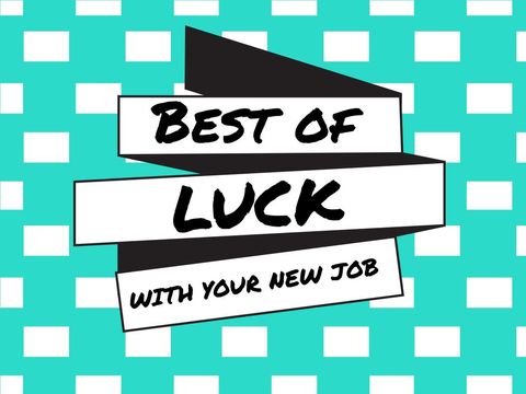 bold best of luck ribbon banner for new job greetings - Download Free Stock Templates Pikwizard.com