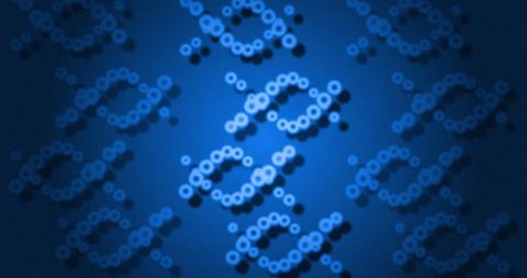 Interconnected Digital DNA Strands on Blue Background - Download Free Stock Images Pikwizard.com