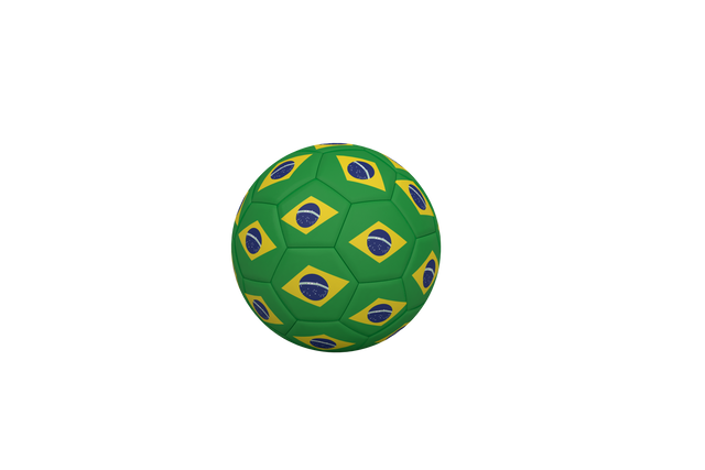 Soccer Ball with Brazilian Flag in Transparent Background - Download Free Stock Videos Pikwizard.com