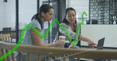 Business Team Analyzing Financial Growth on Digital Interface