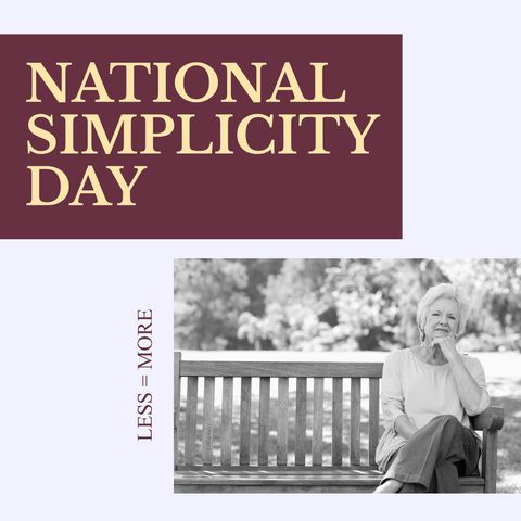 national simplicity day celebration with senior woman - Download Free Stock Templates Pikwizard.com