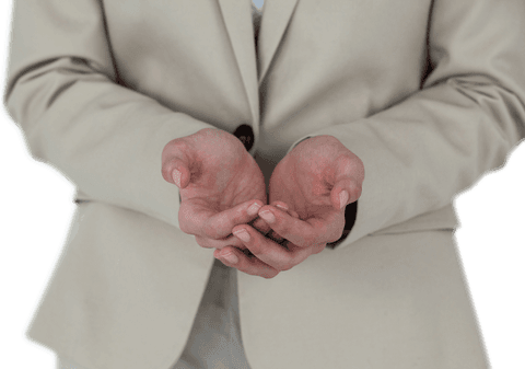 transparent midsection of woman with cupped hands offering gesture - Download Free Stock Videos Pikwizard.com