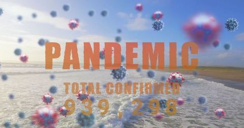 Pandemic Impact with Rising Confirmed Cases Over Beach Sunset - Download Free Stock Images Pikwizard.com