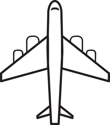 airplane silhouette vector with transparent background for travel designs - Download Free Stock Videos Pikwizard.com