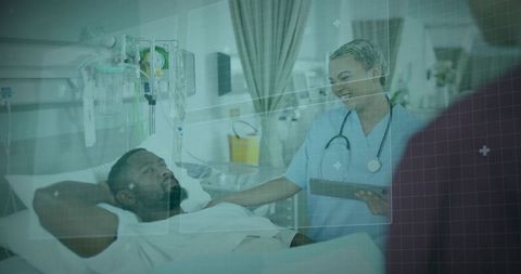 Nurse Consulting Patient in Hospital for Effective Care Management