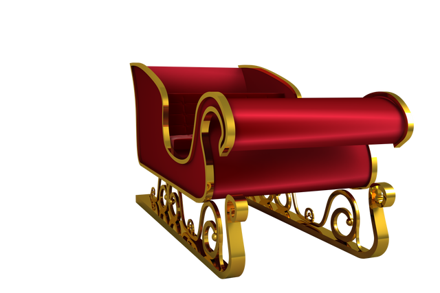 Transparent Red and Gold Santa Sleigh with Elegant Design - Download Free Stock Videos Pikwizard.com