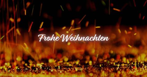 Frohe Weihnachten Greeting with Festive Sparkles