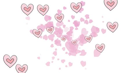Romantic Floating Hearts on White Background - Download Free Stock Images Pikwizard.com