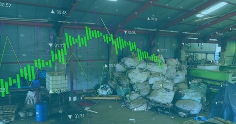 Digital Data Overlay on Industrial Waste Facility - Download Free Stock Images Pikwizard.com