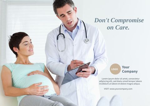 doctor consulting pregnant woman demonstrating trust in healthcare - Download Free Stock Templates Pikwizard.com