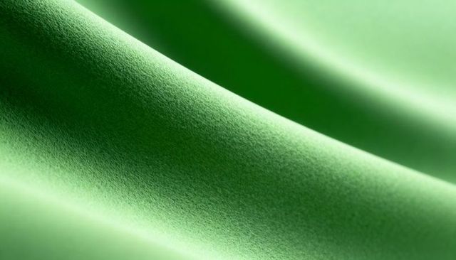 Emerald velvet macro showing smooth diagonal folds and soft pile texture