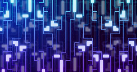 Neon Circuit Network background blue hues - Download Free Stock Images Pikwizard.com