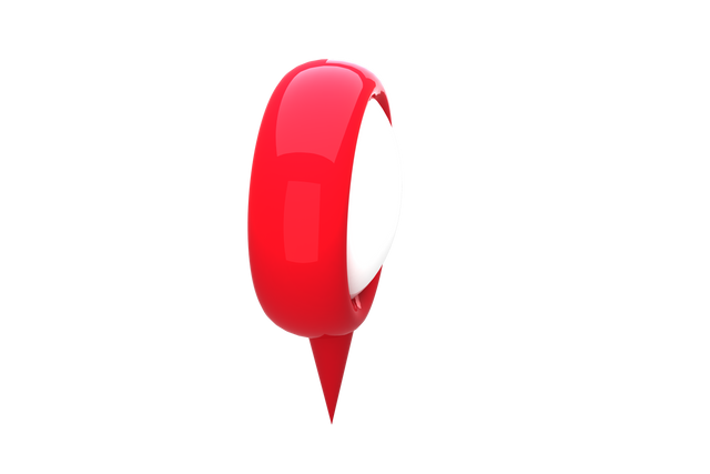 Transparent Red Navigation Marker with Glossy Finish - Download Free Stock Videos Pikwizard.com