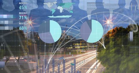 dynamic digital interface visualizing urban data and analytics - Download Free Stock Images Pikwizard.com