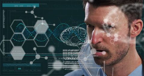Medical Professional Analyzing Advanced Data Technologies - Download Free Stock Images Pikwizard.com