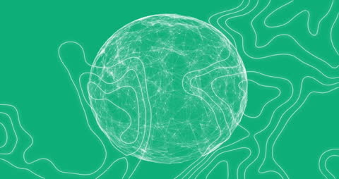 Abstract Globe Animation with Streaking Light Effects