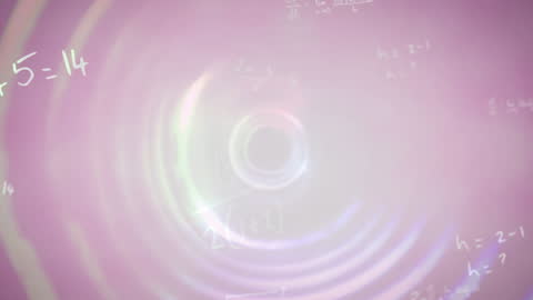 Abstract Mathematical Equations Over Hypnotic Spiral