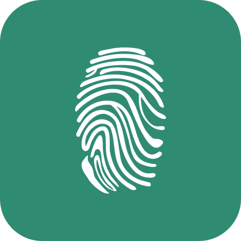 transparent fingerprint icon on turquoise background - Download Free Stock Videos Pikwizard.com