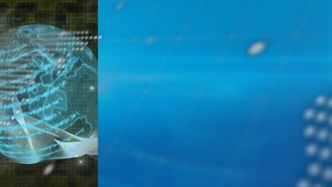 Global Data Network Visualization with Rotating Earth Animation