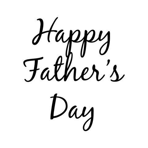 Father's day text art on transparent background