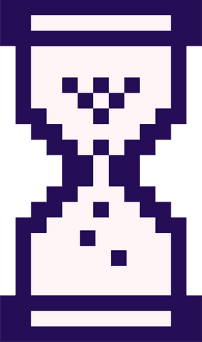 pixel art hourglass icon floating on transparent background - Download Free Stock Videos Pikwizard.com