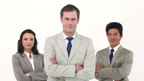 Confident Multiracial Business Team in Formal Wear