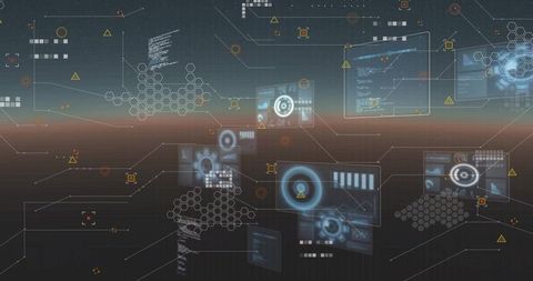 Futuristic Data Processing Interface with Global Technology Elements - Download Free Stock Images Pikwizard.com