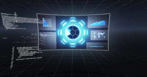 Futuristic Holographic Interface with Data Visualizations - Download Free Stock Images Pikwizard.com