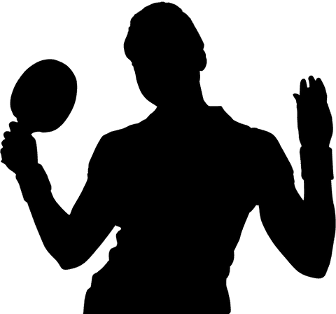 transparent silhouette woman playing table tennis - Download Free Stock Videos Pikwizard.com