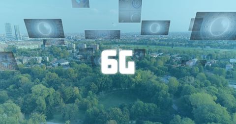 Digital future with 6g over urban landscape