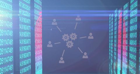 Digital Data Processing with Circuit Board in Virtual Server Room - Download Free Stock Images Pikwizard.com