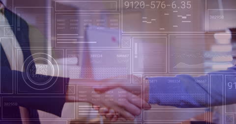 Business Meeting With Virtual Network Interface Overlay