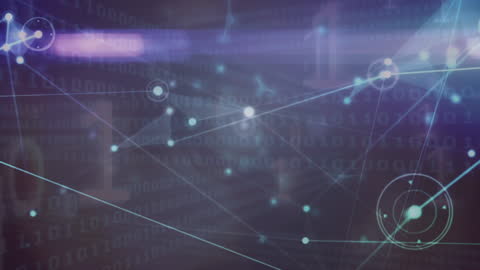 Futuristic Digital Network Connections Visual Concept