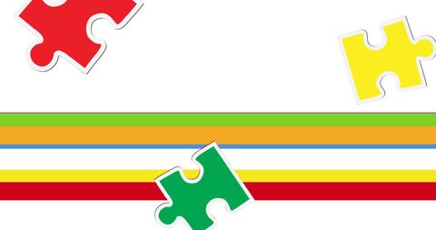 Colorful Puzzle Pieces on Rainbow Background Celebrating Pride Month - Download Free Stock Images Pikwizard.com
