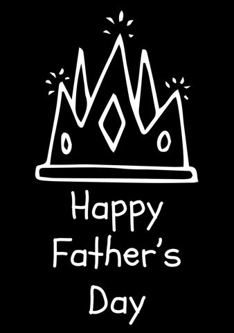 Father's day crown design celebrating fatherhood