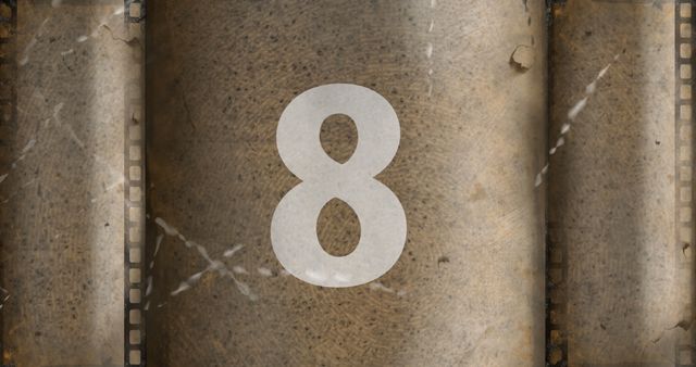 Retro Film Countdown Number Eight Frame - Download Free Stock Images Pikwizard.com