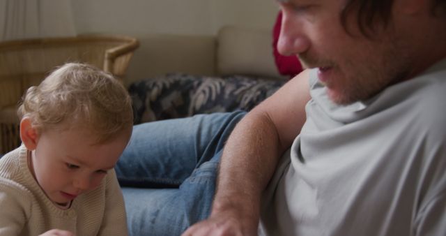 Father Spending Quality Time with Toddler Indoors - Download Free Stock Images Pikwizard.com