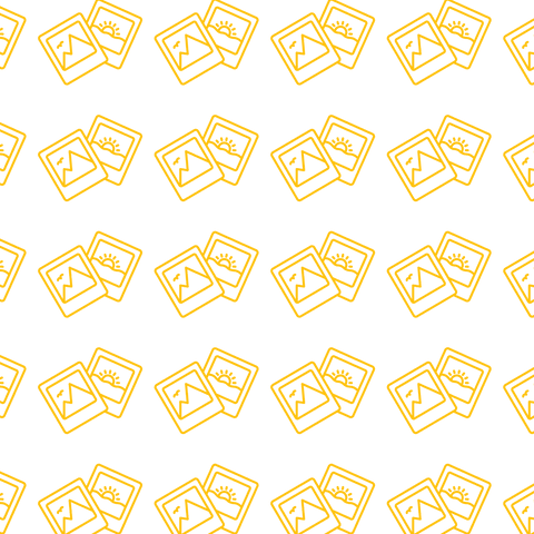 Seamless Yellow Photo Icons on Transparent Background for Creative Design - Download Free Stock Videos Pikwizard.com