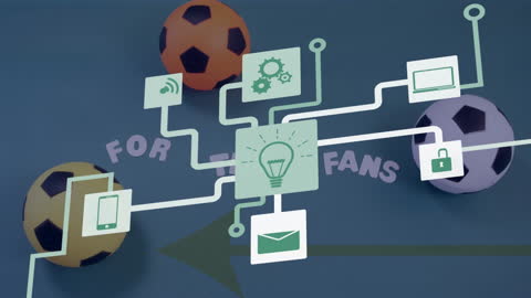 Digital Connectivity Concept with Soccer Theme