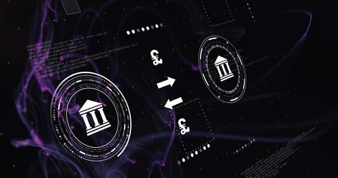 Digital Financial Data Processing with Currency Symbols on Dark Background - Download Free Stock Images Pikwizard.com
